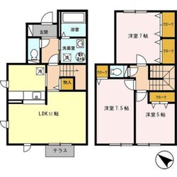 リビングタウン石川C棟の物件間取画像